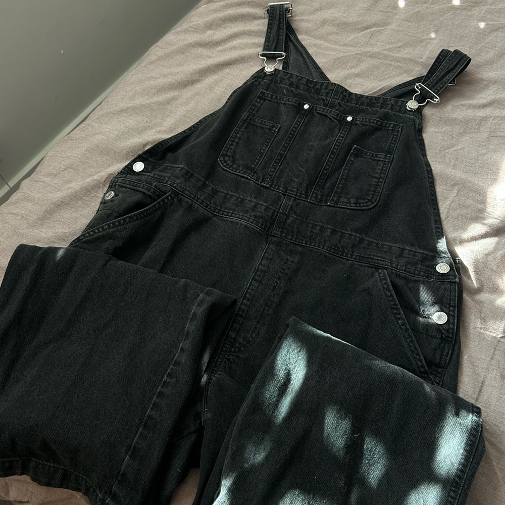 Classic Black Women's Denim Overalls